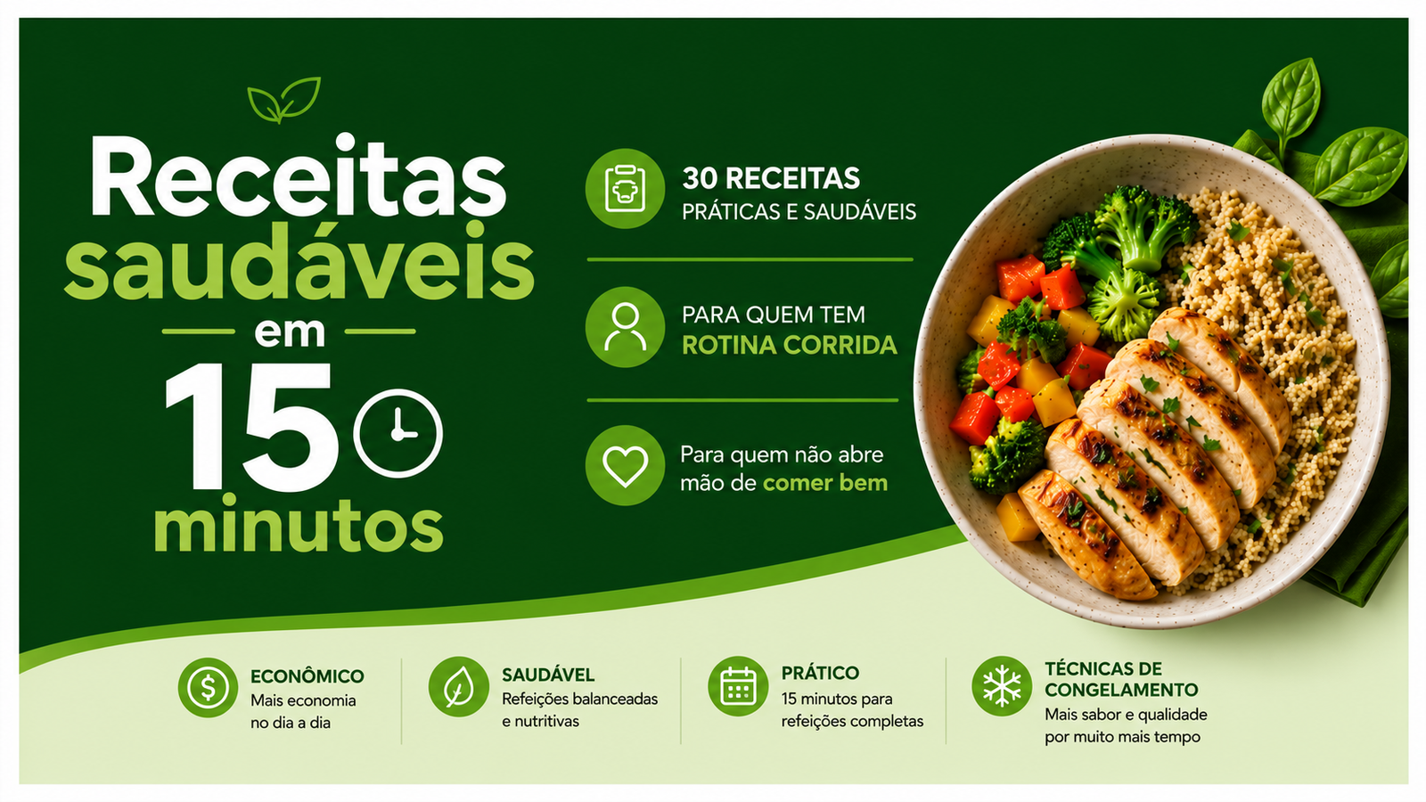 Receitas Saudáveis em 15 Minutos